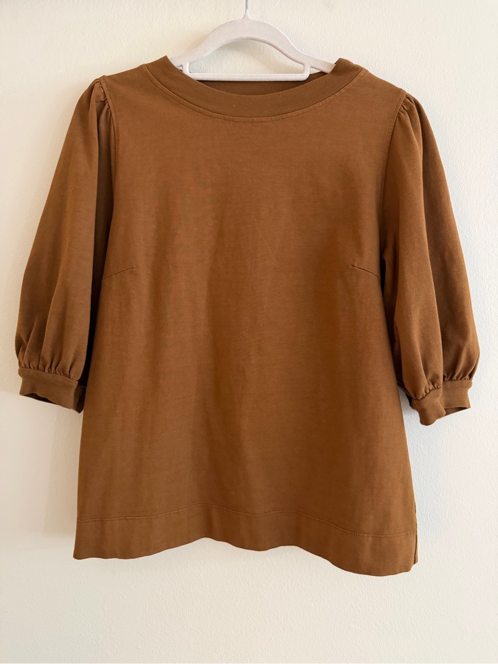 Tan Puff Sleeve Top
